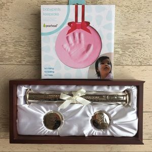 Baby Keepsake Box & Pearhead Babyprint Kit